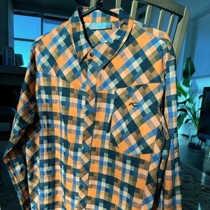 Men’s Kjus button down shirt (ski midlayer) - L